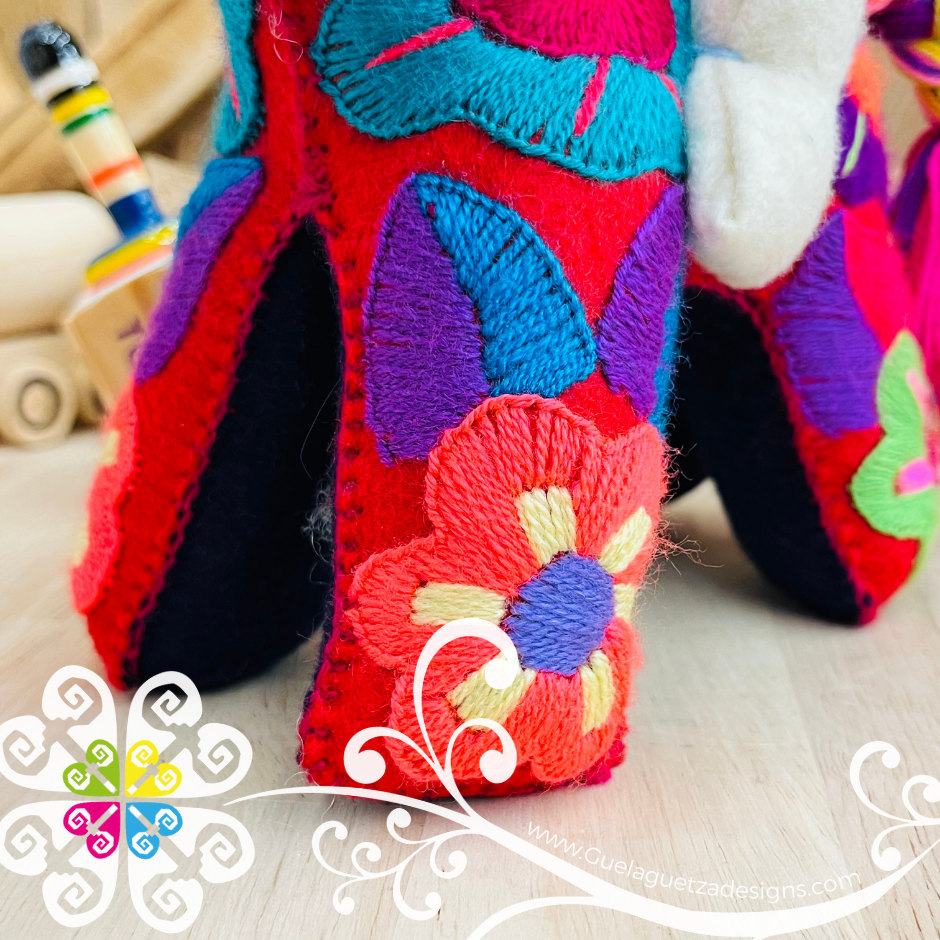 Embroidered Donkey - Chiapas Stuffed Animal