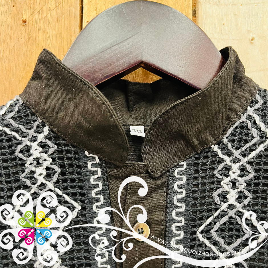Black Lace Boy Shirt - Camisa de Niño