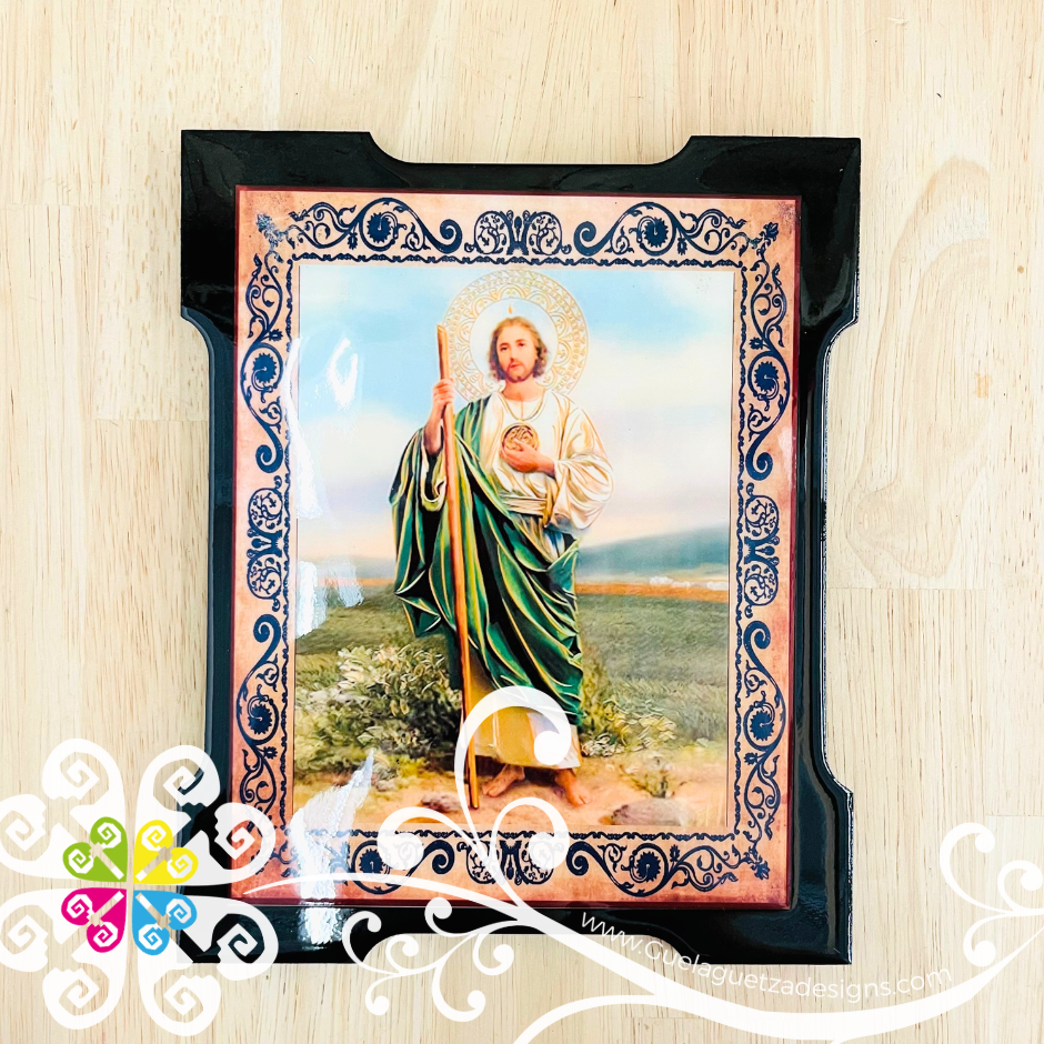 Small Wood San Judas Wood Wall Art - Litografia