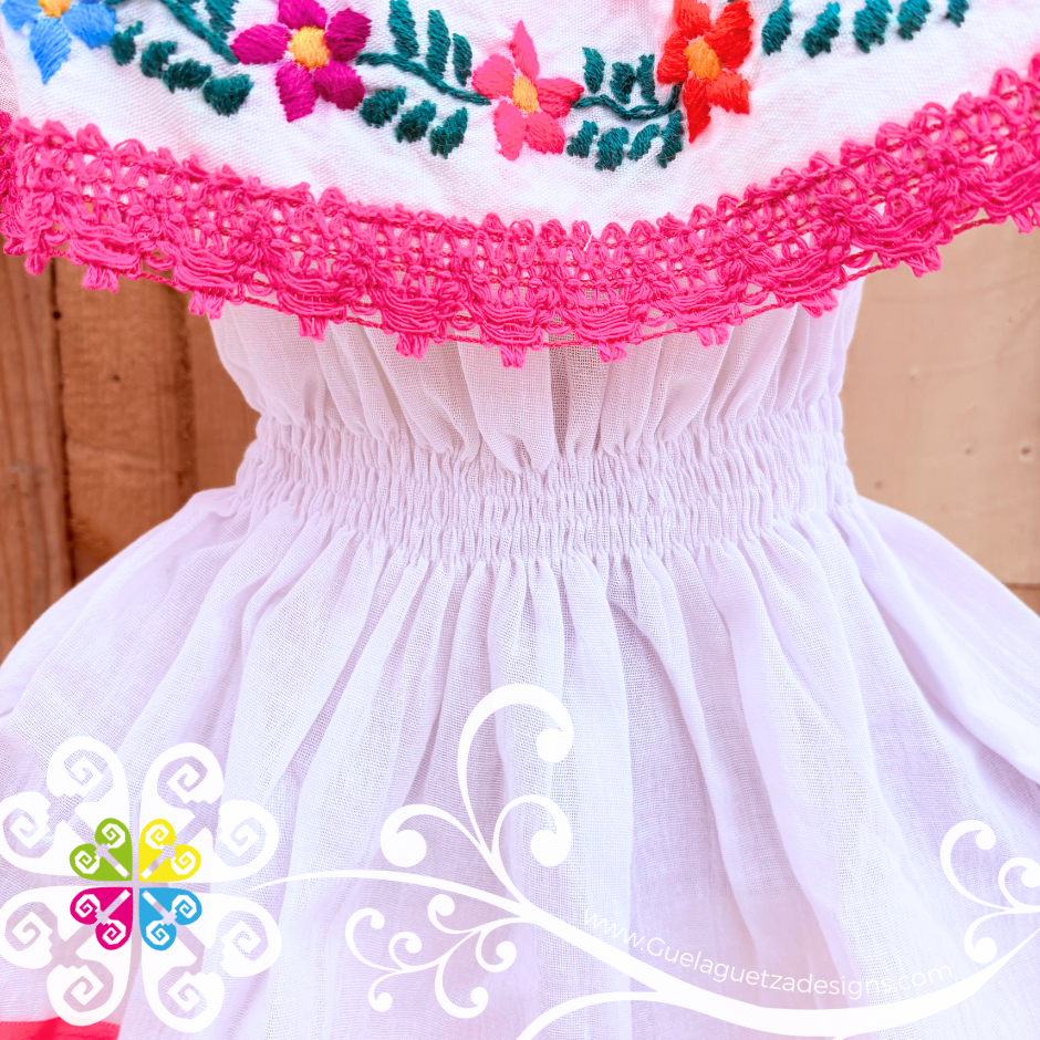 Fuchsia Estambre Campesino Children Dress