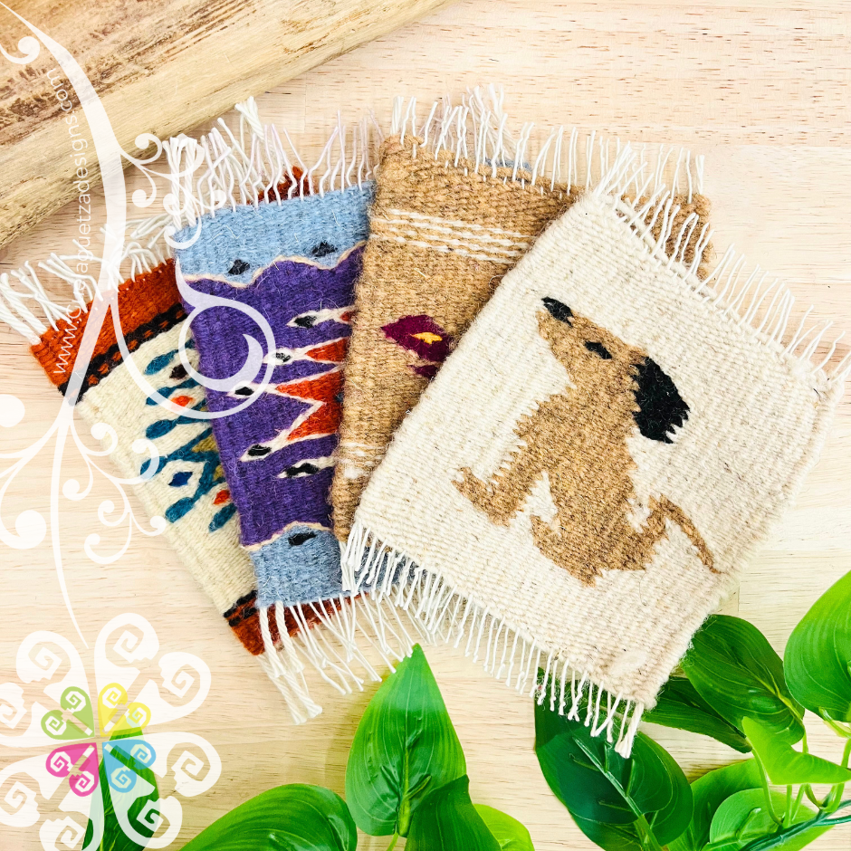 Animals Coaster Set -  13 cm x 14 cm Teotitlan Collection