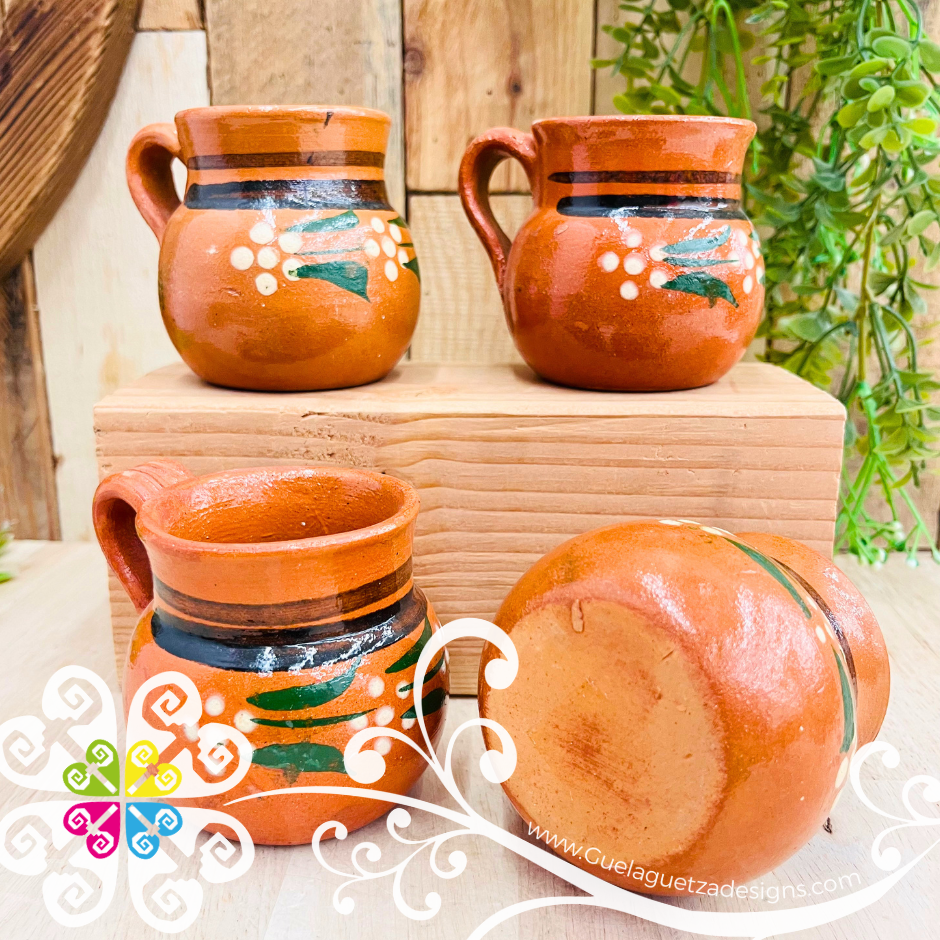Set of 4 Medium Capula Jarrito - Set Capula Sencillo Clay Mug