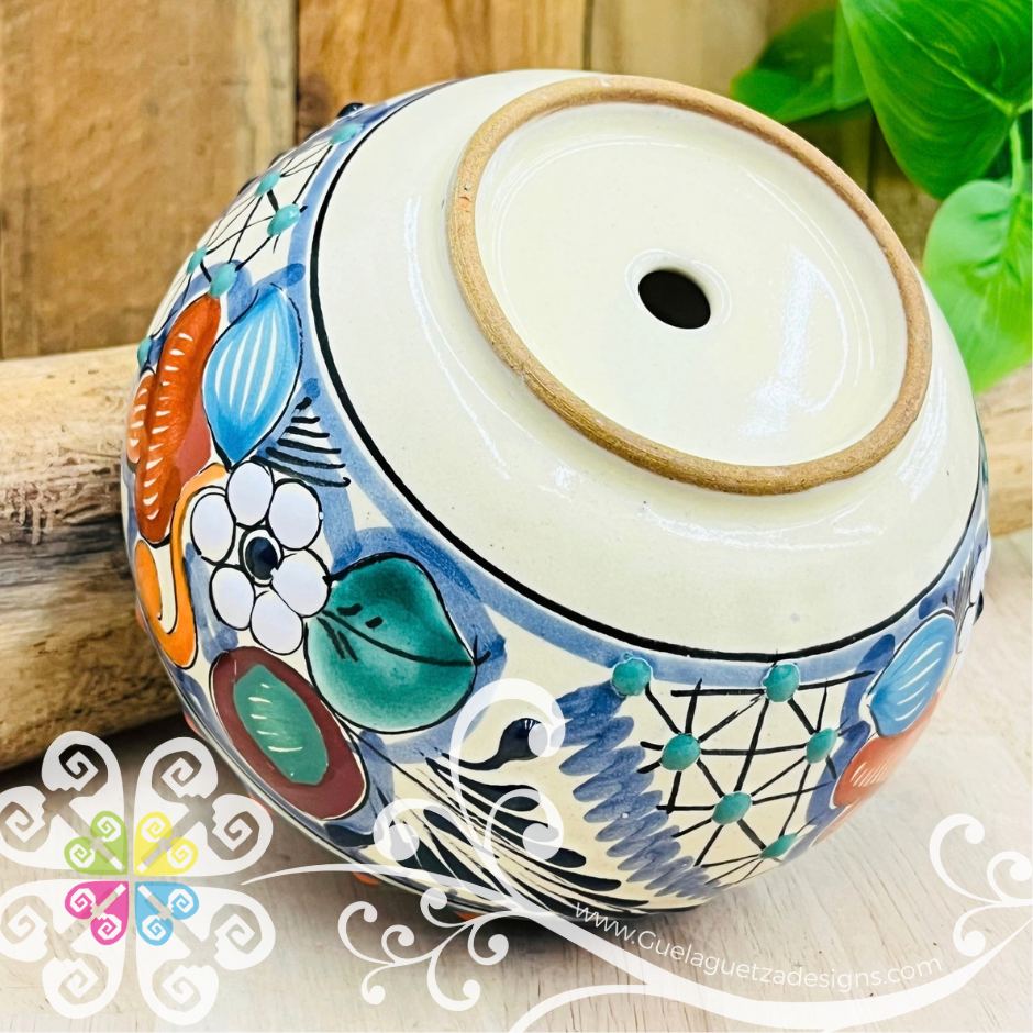 Multicolor Pecera Planter - Maceta Mexicana - Talavera Home Decor