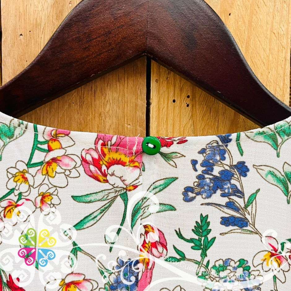 Small Bata Primaveral - Embroider Women Dress