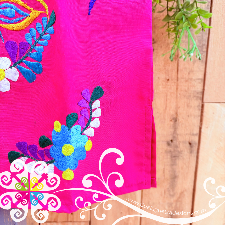 Fuchsia Vestido Tehuacan Nina - Tehuacan Children Dress