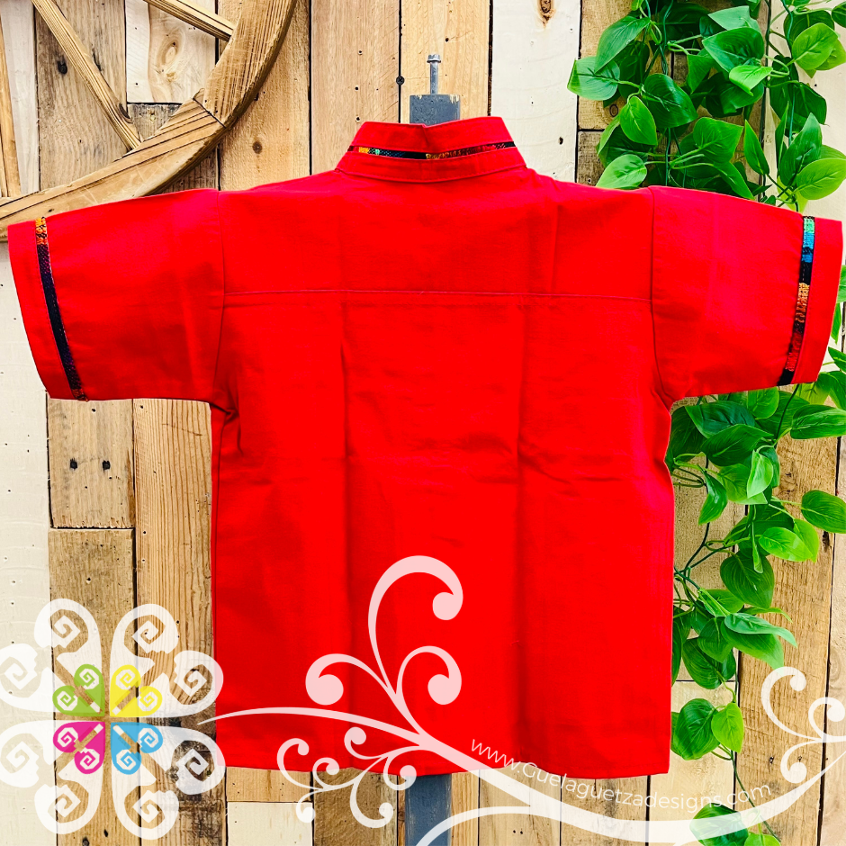 Red Coralillo Boy Shirt - Camisas de Niño
