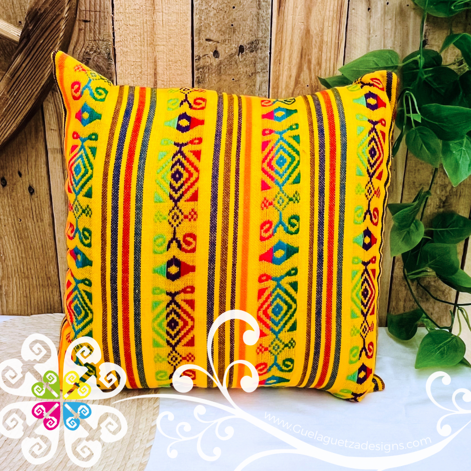 Yellow Decorative Cambray Pillow Case - Mexican Home