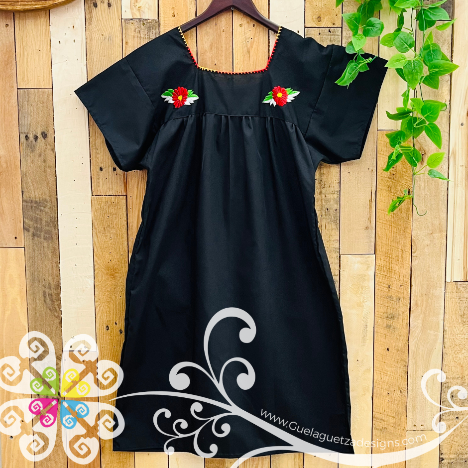Black Vestido Tehuacan Puebla - Women Dress