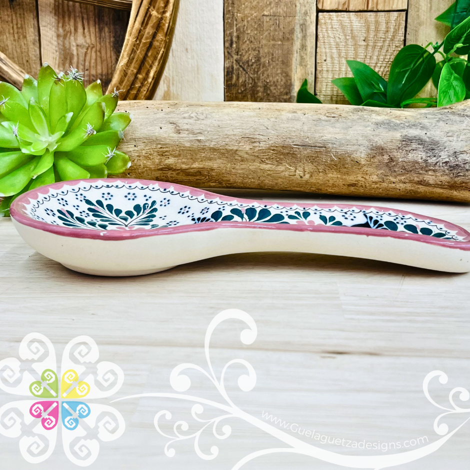 Pink Hummingbird Spoon Rest - Barro Alta Temperatura - Spoon Rest