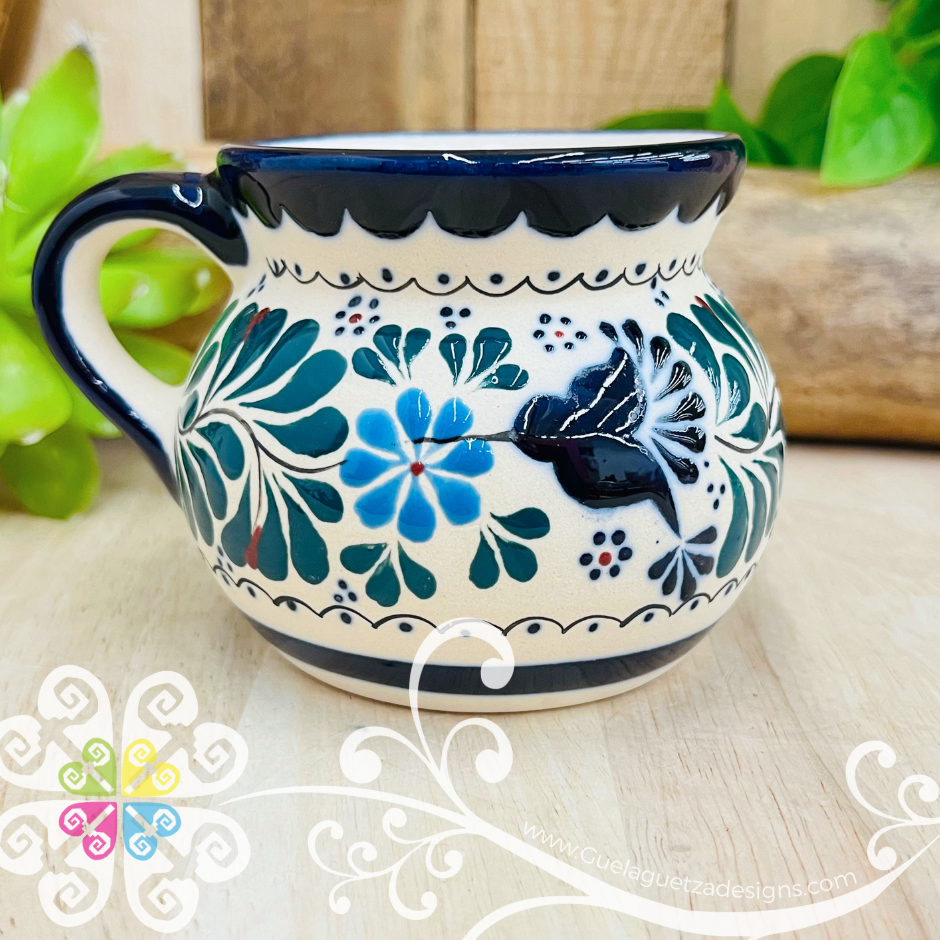 Small Navy / Blue Colibri Taza Ponchera Colibri - Barro Alta Temperatura - Single Clay Mug