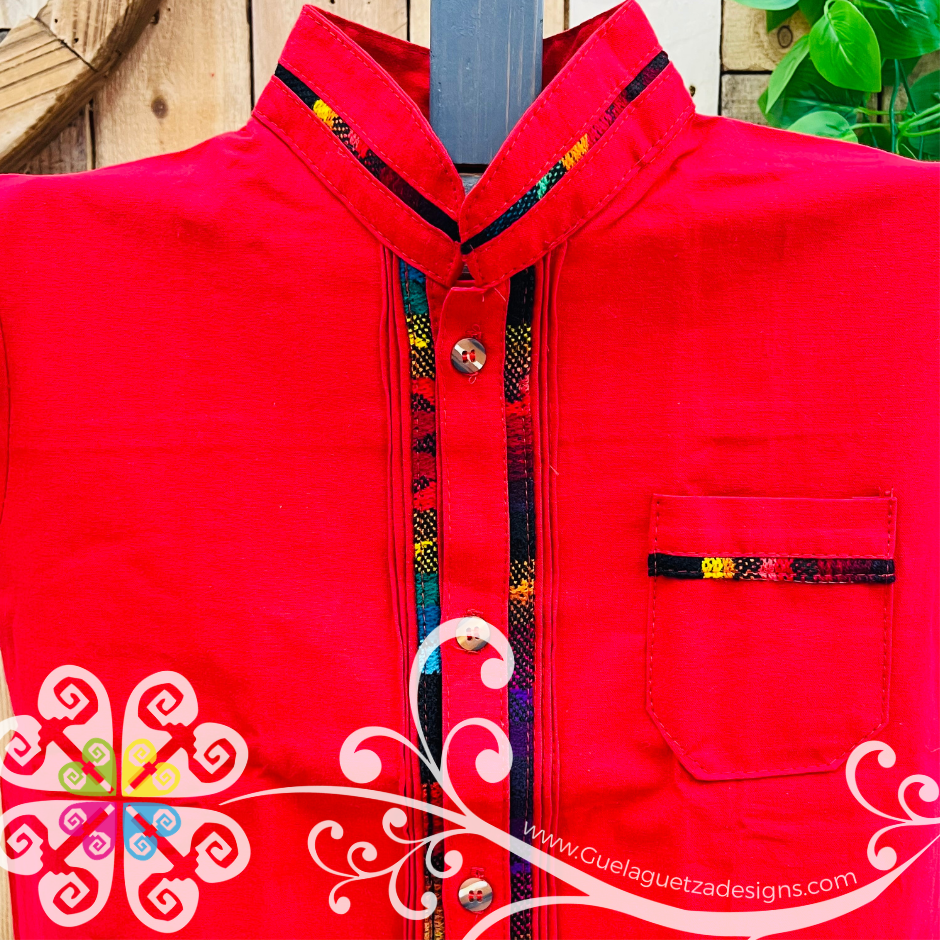 Red Coralillo Boy Shirt - Camisas de Niño