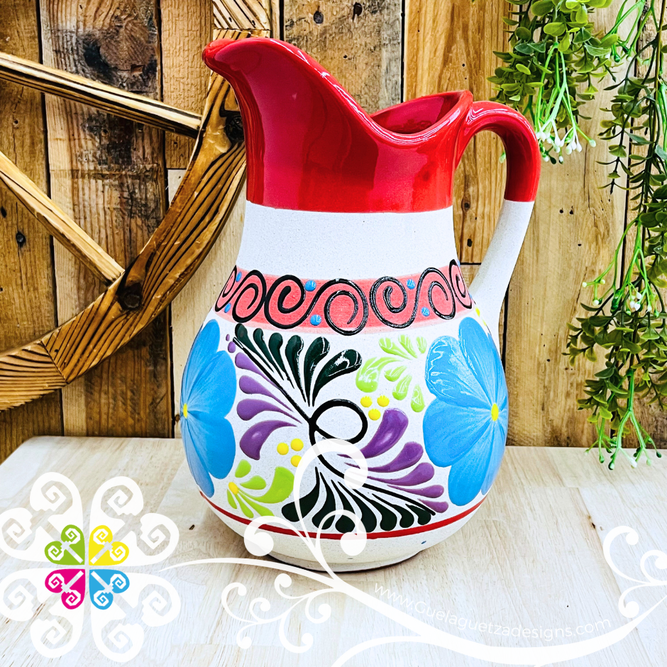Red Clay Pato Pitcher Set - 4 Mugs