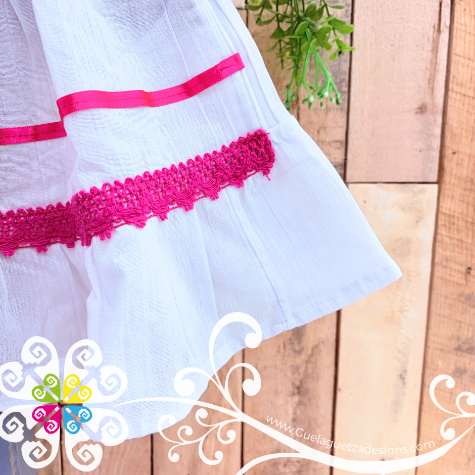 Fuchsia Estambre Campesino Children Dress