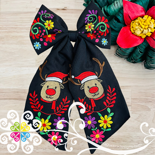 Reindeer Hair Bow - Hair Accessories