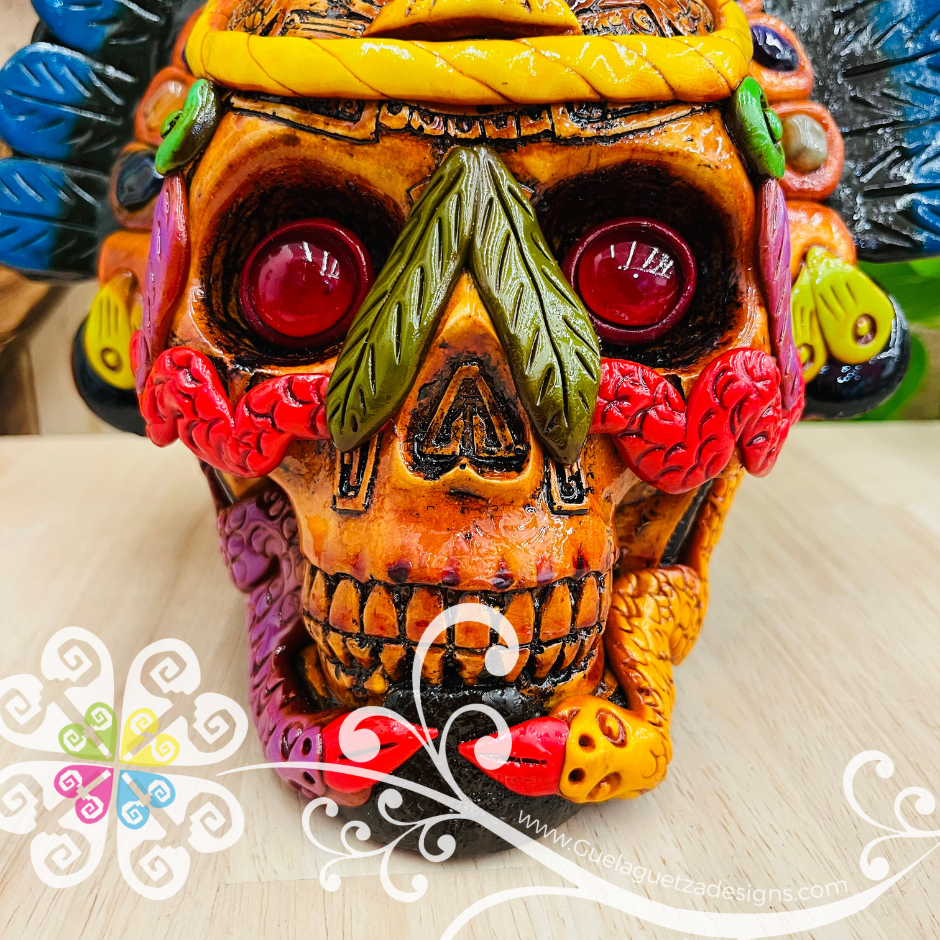 Large Craneo Penacho - Epoxy Clay Resin Skull