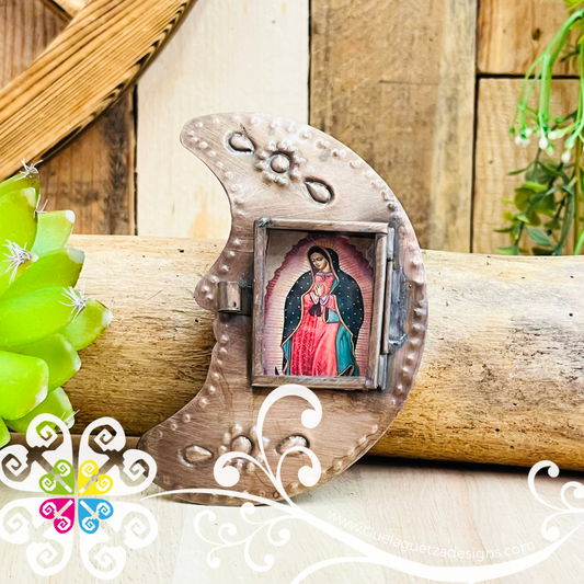 Small Virgen De Guadalupe Nicho Frame - Hojalata San Miguel Collection