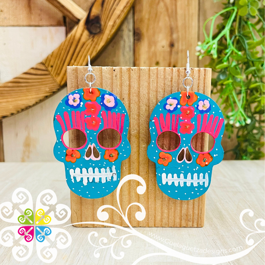 Large Calaverita Wood Earrings - Wood Earrings