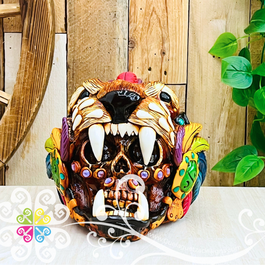 Large Craneo Jaguar - Epoxy Clay Resin Skull