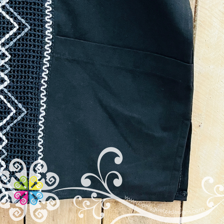 Black Lace Men Guayabera - Men Shirt
