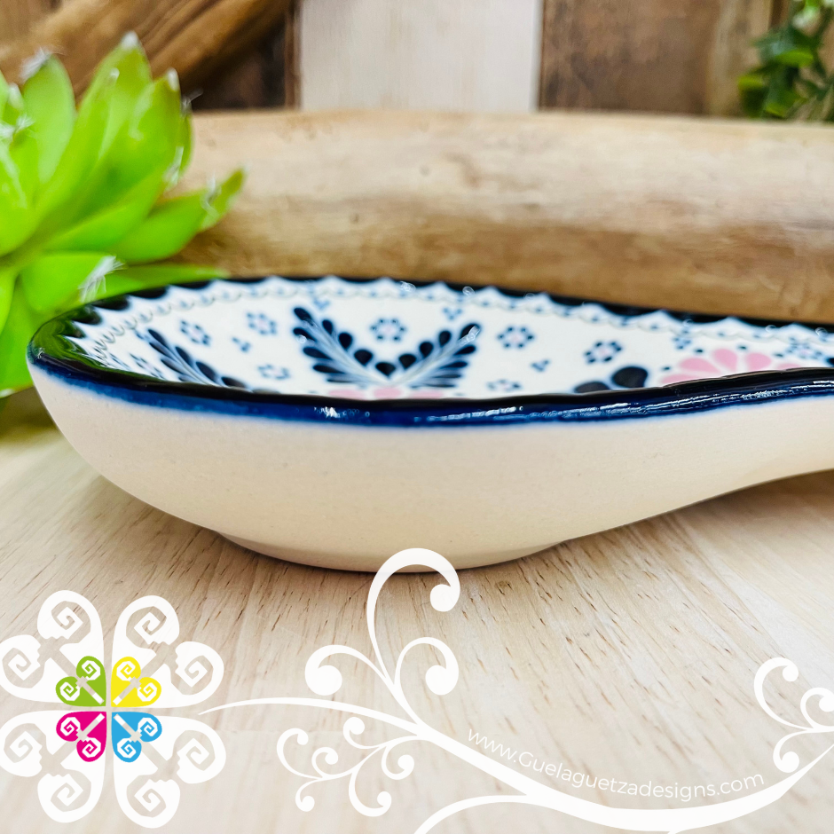 Pink Dalia Spoon Rest - Barro Alta Temperatura - Spoon Rest