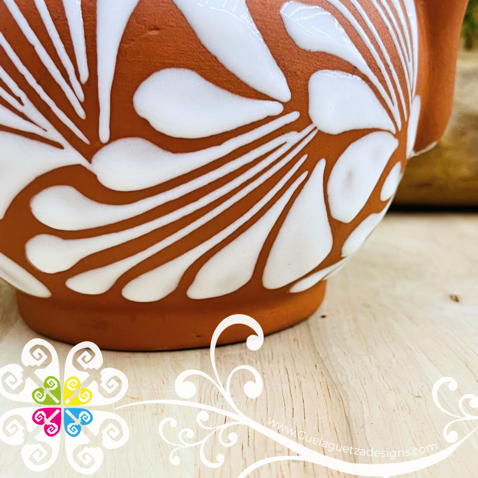 Natural/White Lechera Small Clay Pitcher - Jarro