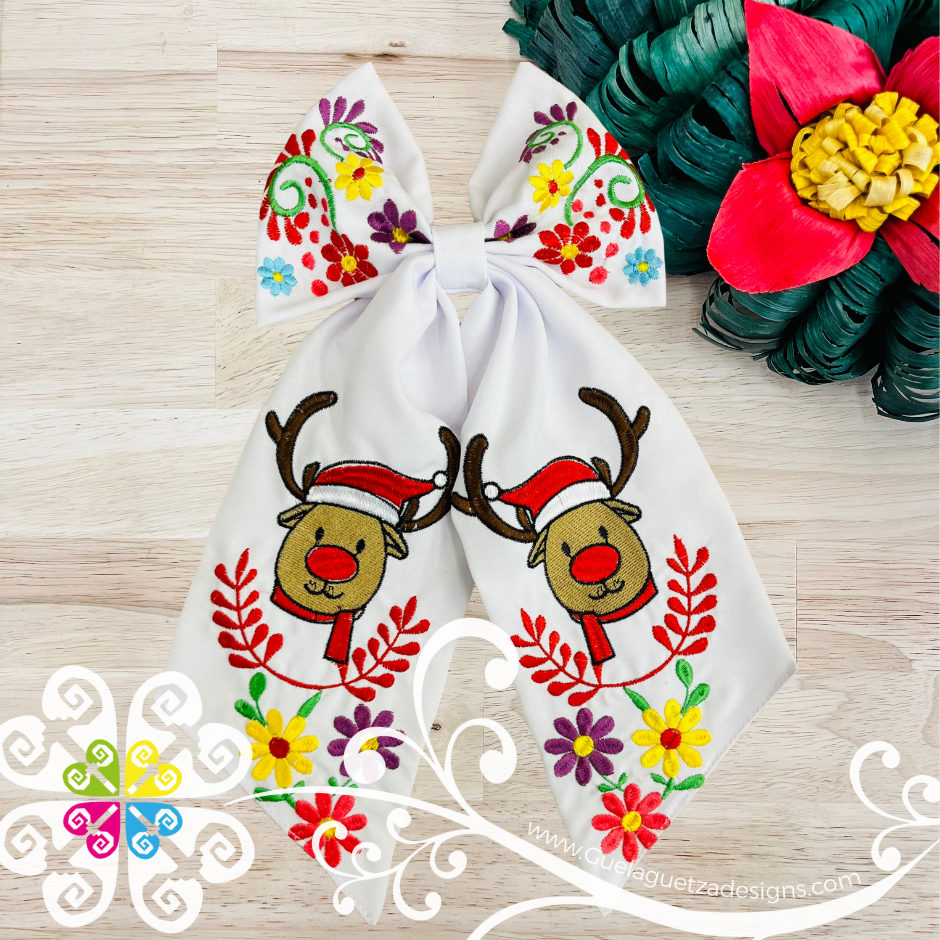 Reindeer Hair Bow - Hair Accessories