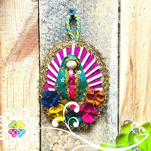 Mini Virgen Guadalupe - Palm Wall Decoration