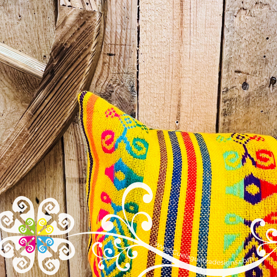 Yellow Decorative Cambray Pillow Case - Mexican Home