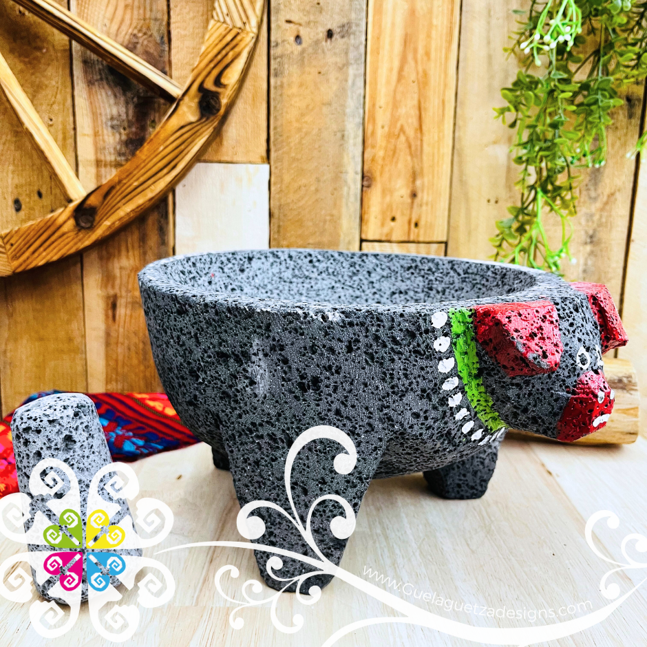 Large Porki Molcajete - Molcajete Piedra