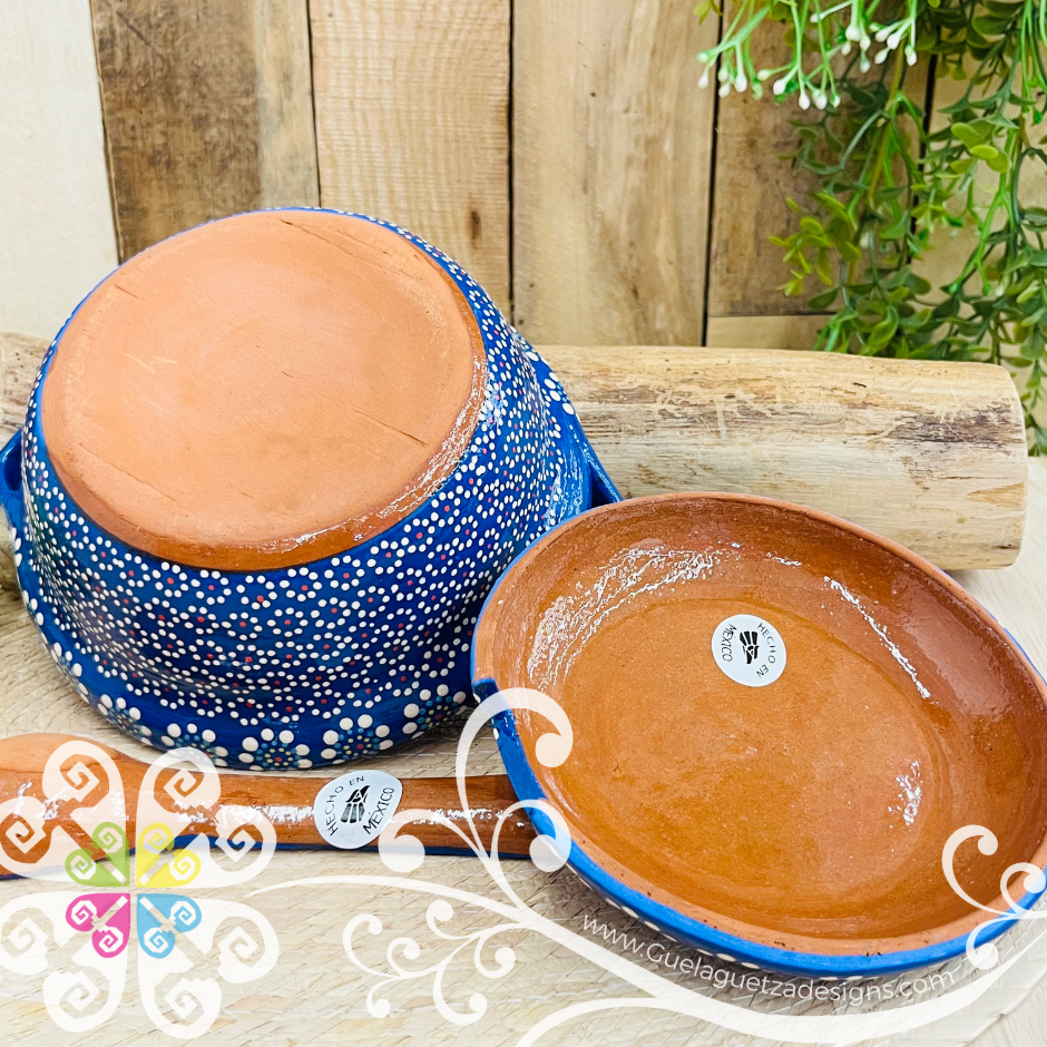 Capula Clay Fino Salcera con Tapa y Cuchara - Capula Fino Clay Cazuela