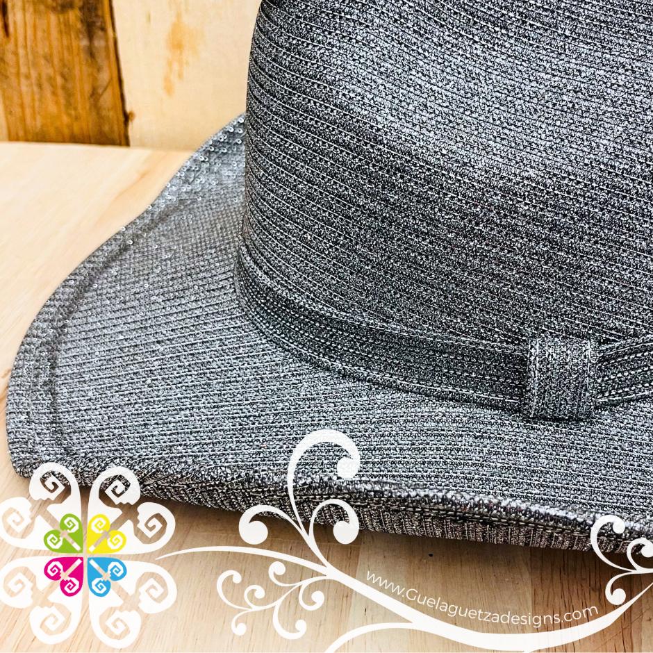Silver Glitter Cowboy Hat - Unisex Hat