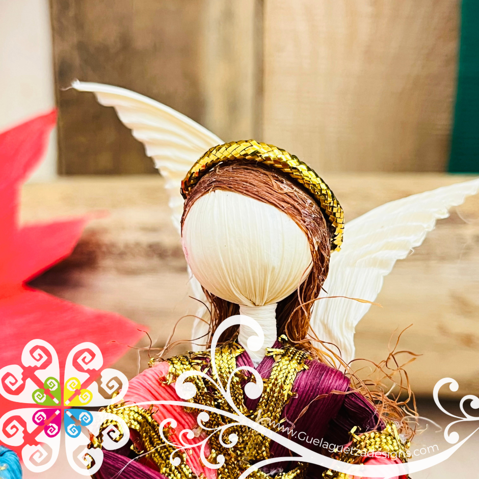 Small Multicolor Nativity Set of 5 pcs - Nacimiento Navideno