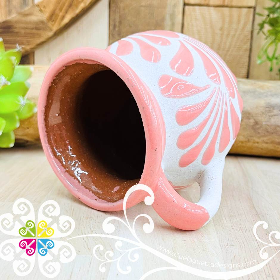 Set of Pink Espiga Clay Mugs - Set Taza Barro