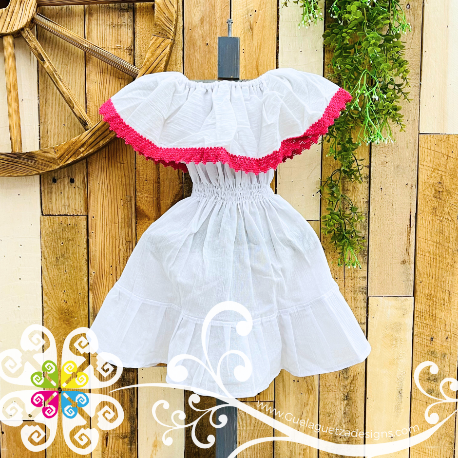 Fuchsia Estambre Campesino Children Dress