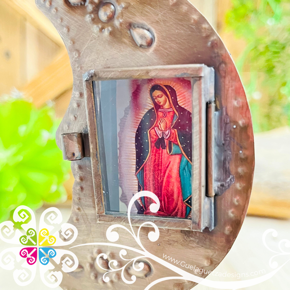 Small Virgen De Guadalupe Nicho Frame - Hojalata San Miguel Collection