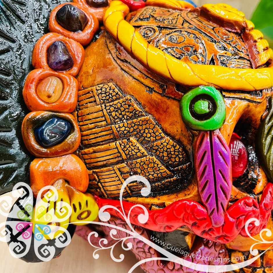 Large Craneo Penacho - Epoxy Clay Resin Skull