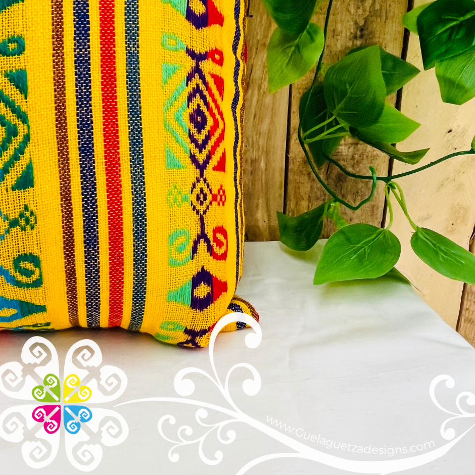 Yellow Decorative Cambray Pillow Case - Mexican Home