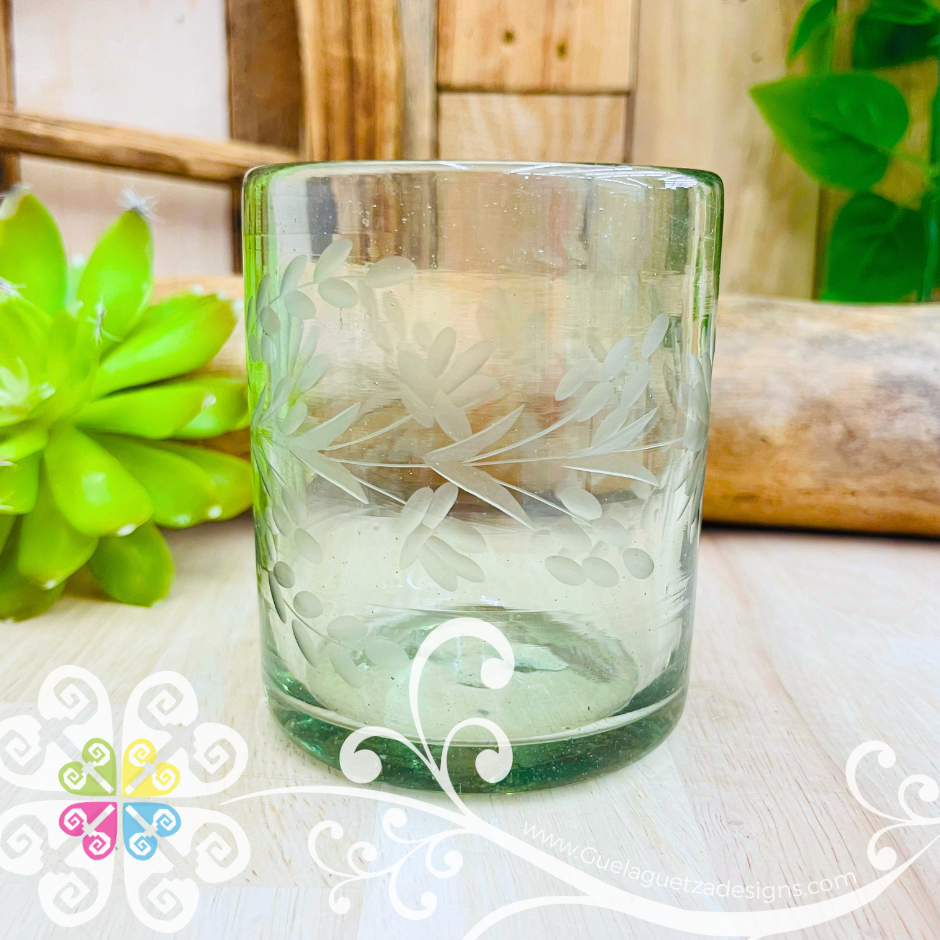 Pepita Grabado Glass Cup - Set of 4 Pcs