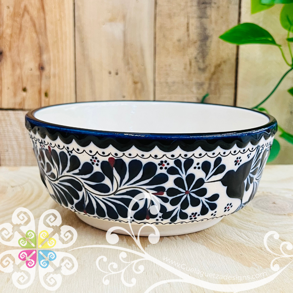 Navy Blue Set of 4 Bowls - Barro Alta Temperatura