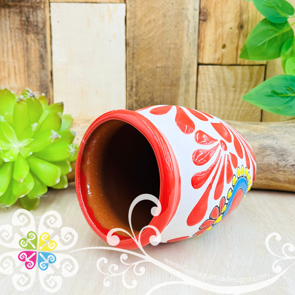 Set of Corazon Espiga Plumeado Cantarito Cup - Set Clay Cantarito