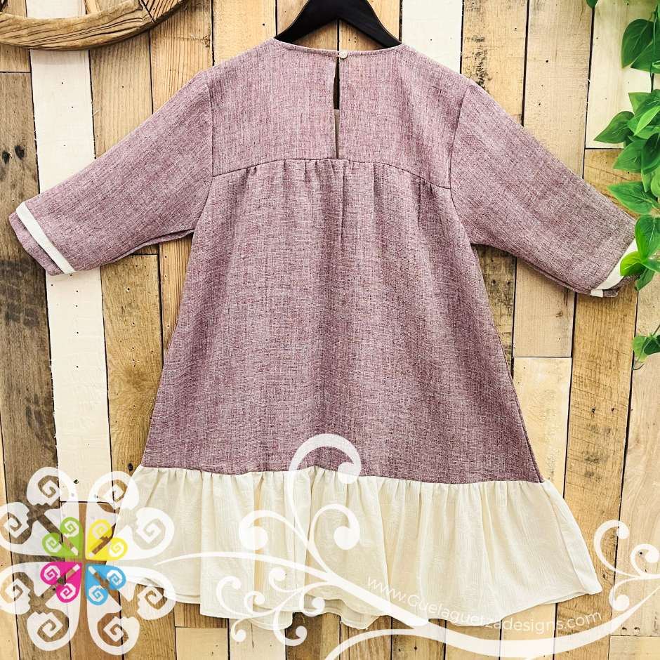 Medium Bata Primaveral 3/4 Sleeve - Embroider Women Dress