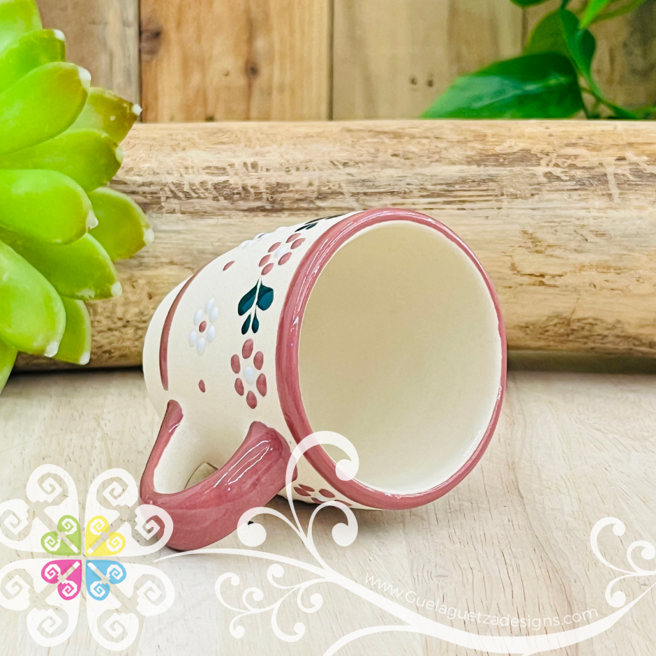 Set of 4 Mini Taza Cono Tequilero - Barro Alta Temperatura - Set of 4 Shot Glasses