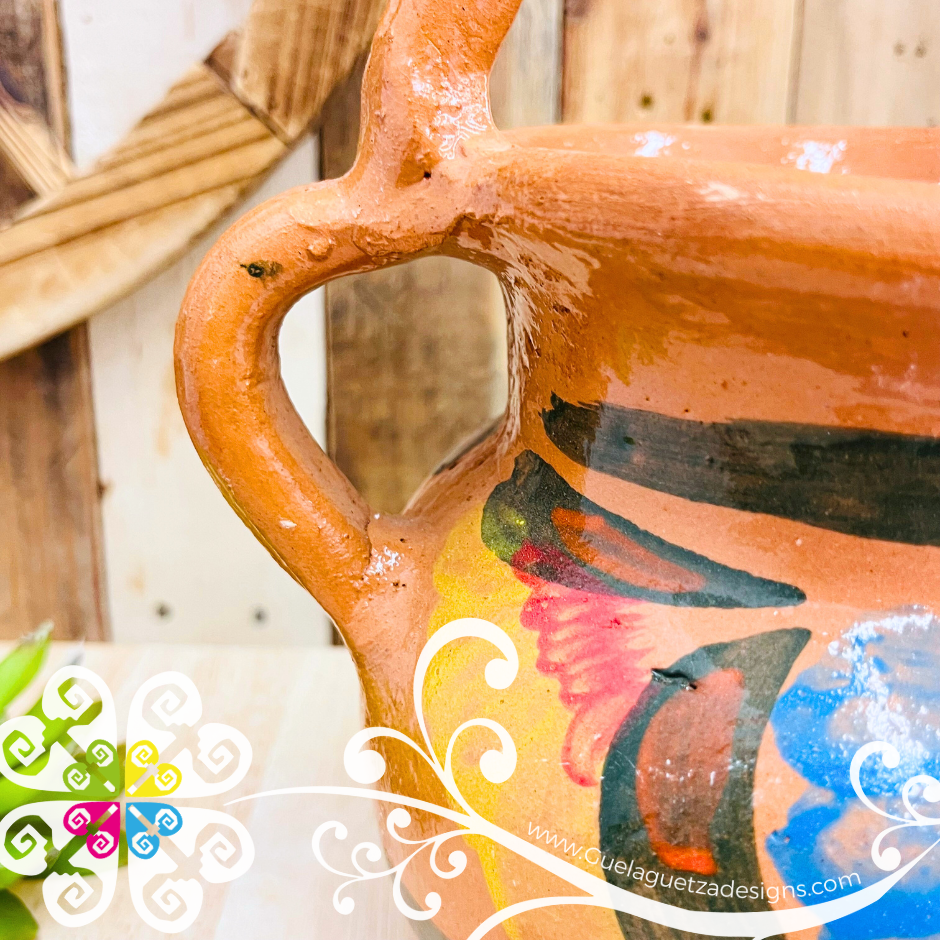 Medium Flor Clay Tea Pot - Mexican Clay Kitchen