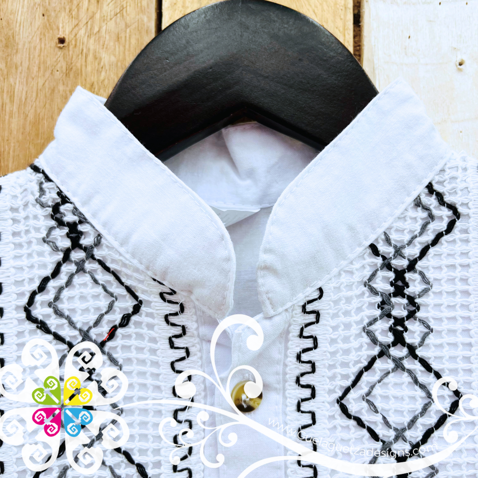White Lace Boy Shirt - Camisa de Niño