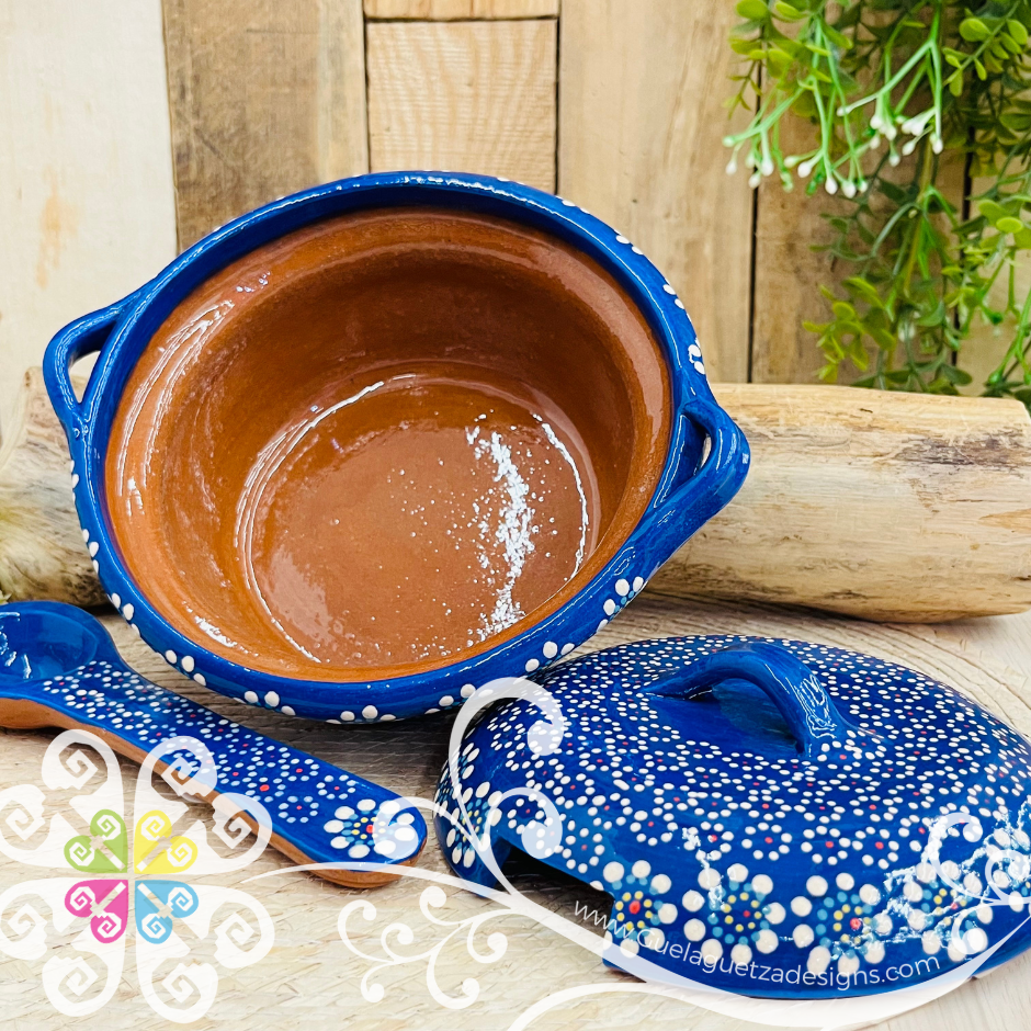 Capula Clay Fino Salcera con Tapa y Cuchara - Capula Fino Clay Cazuela