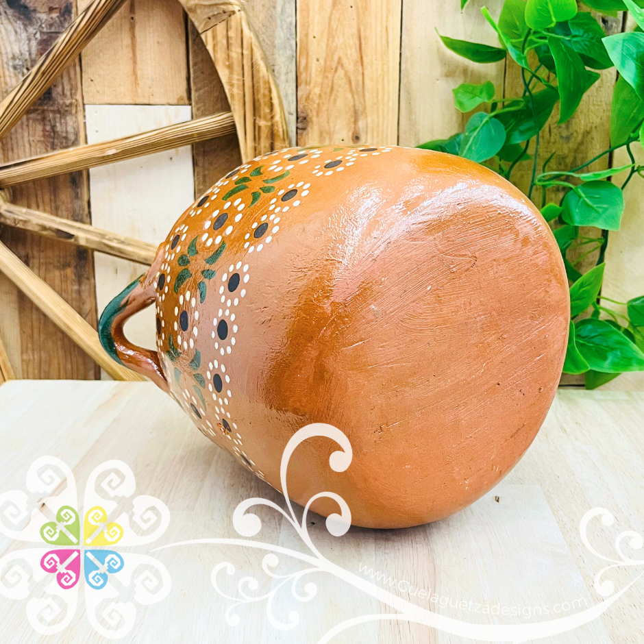 Medium Capula Sencillo Olla de Barro Con Tapa - Capula Sencillo Clay Olla