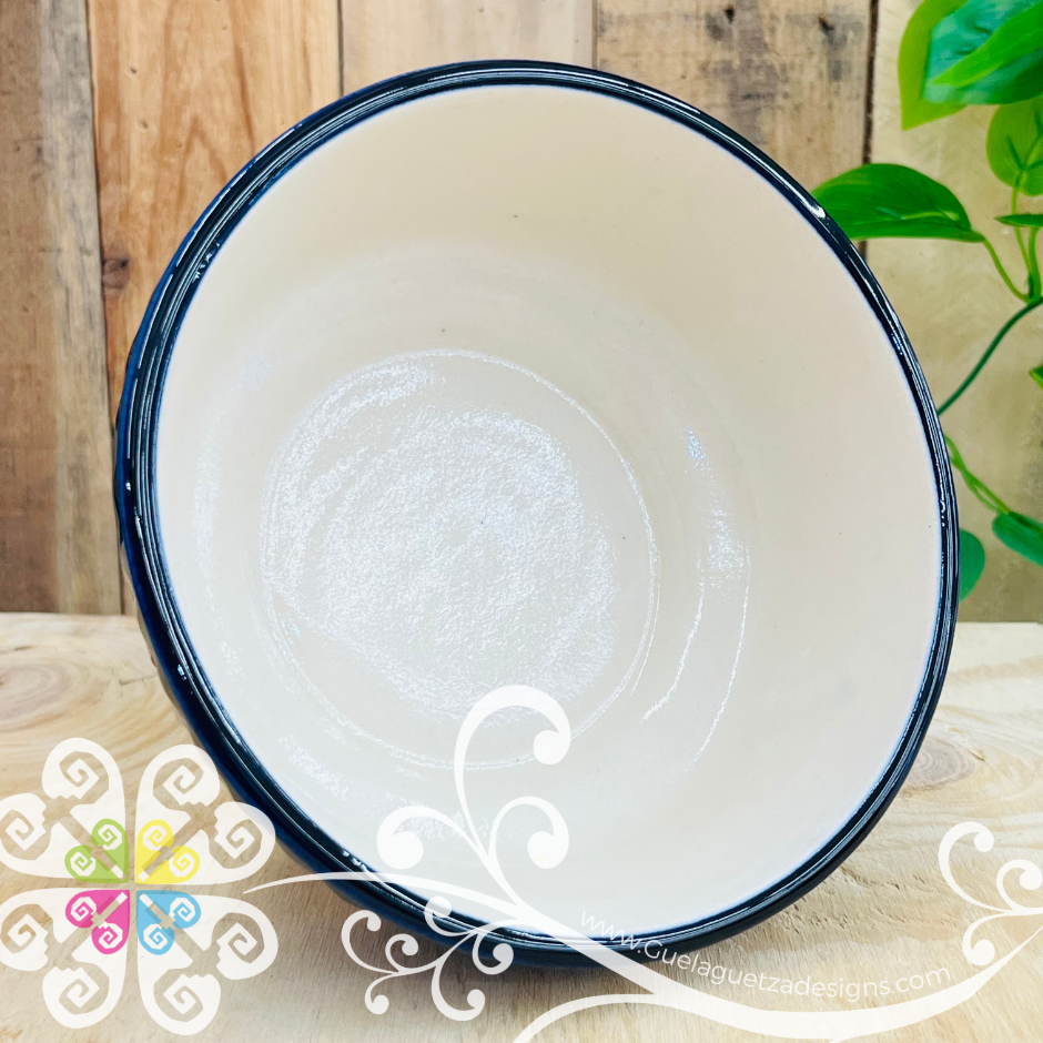 Navy Blue Set of 4 Bowls - Barro Alta Temperatura