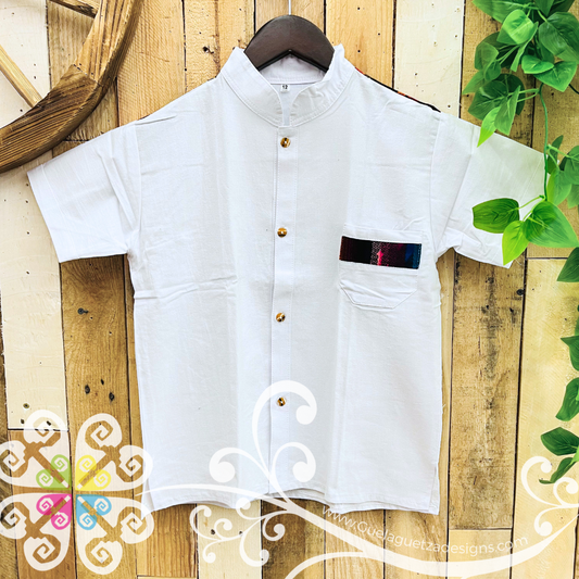 White Colores Coralillo Boy Shirt - Camisas de Niño