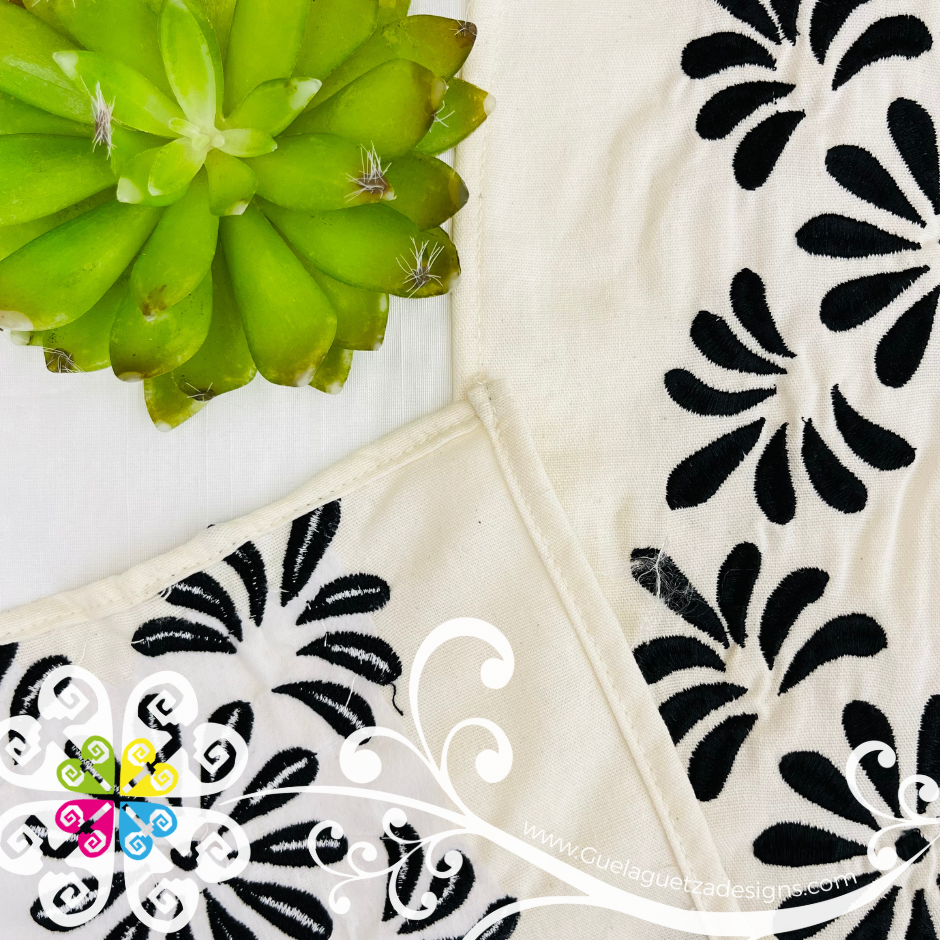 Black Cielito Lindo Table Runner - Mexican Home