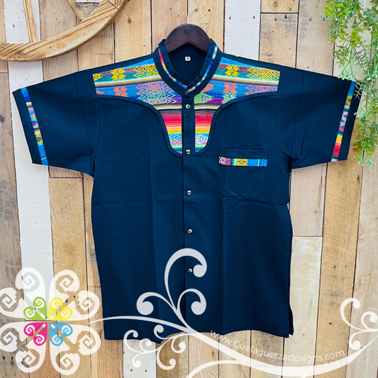 Navy Blue Coralillo Mountain with Buttons Shirt - Men Shirt